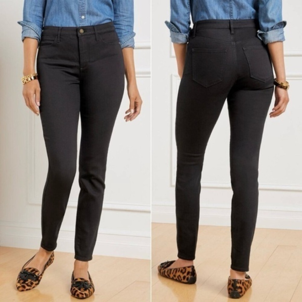 Talbots Flawless Jegging Jeans 8 Black High-Rise Ankle Casual Work Everday